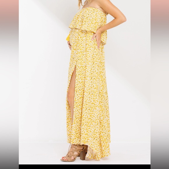 Womens or juniors yellow maxi dress - Picture 7 of 12